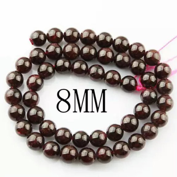 U8MO 15" Strand Natural Garnet Stone Gemstone Beads lot 4mm 6mm 8mm 10mm 12mm-8mm
