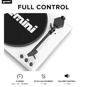 Gemini TT-900BW Vinyl Record Player Turntable With Bluetooth And Dual Stereo Speakers (White)