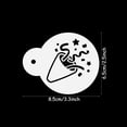 thumbnail image 5 of LAIQIEN Birthday Themed Coffee Stencils Coffee Printing Model Sprinkle Cake StencilS, 5 of 8