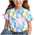 thumbnail image 2 of Amzcrzy Tenue de Pâques pour Garçons et Filles 3-14 Ans T-Shirts Unisexes à Col Rond Imprimé Mode Décontracté Été Manches Courtes Hauts pour Filles Garçons, 2 of 8