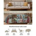 thumbnail image 3 of Vintage Spring Floral Sofa Couch Covers for Dogs, Washable Sofa Throw Cover Single Slipcovers for Armchair with Tassels, Farmhouse Ethnic Flowers Couch Protector Towel Blanket M 71''x91'', 3 of 8
