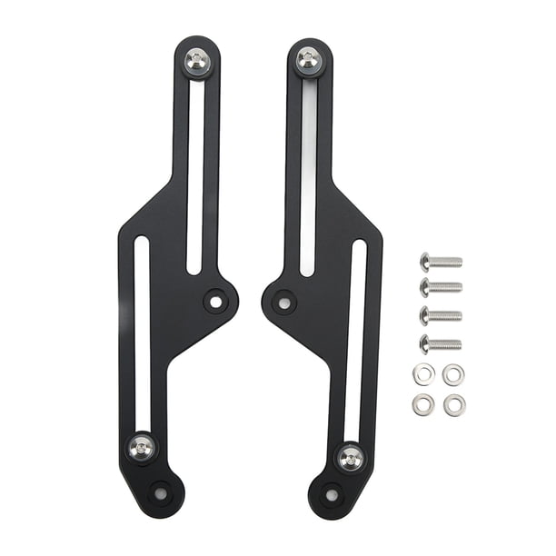 Par de soportes de parabrisas ajustables para motocicleta, reemplazo negro anodizado para Tenere 700 XT700Z 2019-2021 Jadeshay A