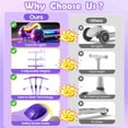 thumbnail image 3 of JoyStone Kick Scooter for Kids with LED Light Wheels & Music, 3 Adjustable Height Handlebars, Lean-to-Steer Technology, 3 Wheel Scooter for Toddlers Girls Boys Up to 110 Lbs, Purple, 3 of 11