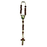 CATHOLICA SHOP Saint St.Jude Rearview Mirror Car Auto Rosary Prayer Beads, Made in Brazil - 7 Inch