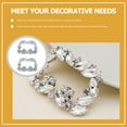 thumbnail image 2 of OFFIGAM Crystal Metal Shoe Clips 1 Pair - Clip On Shoe Embellishments for Women and Girls, Decorative Accessories, 2 of 7