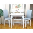 thumbnail image 4 of Dining Square Kitchen Table Contemporary Design Solid Wooden in White Finish, 4 of 6
