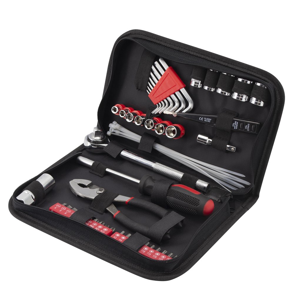 Eternal Road Trip Essentials Auto Tool Kit with Zippered Case, 56