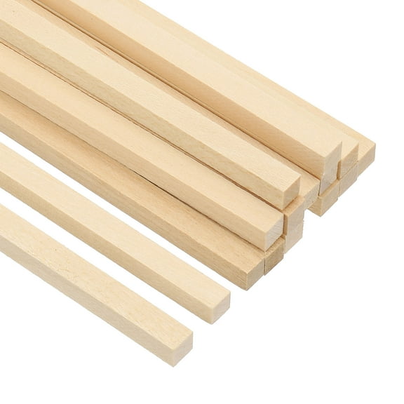 Uxcell 1/4 Inch Dowel Rods Wood Sticks 12 Inch Long Square Wooden Dowels 15 Pcs