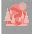 thumbnail image 2 of Adventure Society Mountain & Pine Trees Heather Gray Adult Long Sleeve Hoodie-XL, 2 of 3
