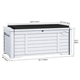 thumbnail image 3 of Dextrus Outdoor 120 Gallon Resin Deck Box, White, 3 of 5