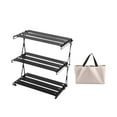 thumbnail image 4 of koolsoo Camping Folding Storage Rack Display Shelf 3 Tiers Folded Lightweight Multipurpose Organizer Storage Shelf for Bedrooms Beach, 4 of 8