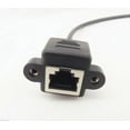 thumbnail image 2 of FOR 10pcs Black RJ45 Cat5e M/F Shielded Ethernet Network Screw Panel Mount Extension Cable 60cm 1m 1.5m, 2 of 2