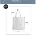 thumbnail image 4 of Cat Canvas Tote Bag Zip Closure Two Inner Pockets Reusable Grocery Bag Cat Lover Gifts for Women, 4 of 4