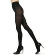thumbnail image 4 of MeMoi Floral Shine Glam Opaque Tights - Womens - Female, Medium/Large, Black, 4 of 6