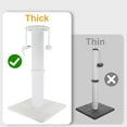 thumbnail image 3 of White 34 Inch Cat Scratching Post for Indoor Cats, Heavy Duty Tall Cotton Rope Cat Scratcher with Hanging Ball, Extra Large Climbing Post for Adult Cats, Sturdy Base, 3 of 10