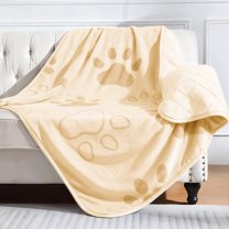 JASGOOD Waterproof Reversible Pet Blanket, Liquid Pee Proof Dog Blanket for Couch, Bed and Car Seat, Washable Dog Blankets (Cool & Warm), 40 x 56 Inch