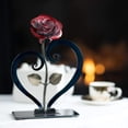 thumbnail image 3 of 2x Modern Rose Flower with Het-Shaped Stand Decoration Baoblaze none, 3 of 6