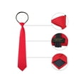 thumbnail image 3 of CORBATA DE HOMBRE PRE-ATADA CON CREMALLERA INSPIRADA EN CHIC PARA EL DÍA DEL PADRE, COLOR SÓLIDO, FORMAL Y CASUAL, AJUSTABLE, ANCHA, ROJA, LARGA 48cm/18.9', 3 of 5
