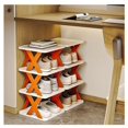 thumbnail image 4 of Shoe Rack for Closet, 4 Tier Shoes Stand,Stackable Shoe Rack Storage Organizer, Adjustable Shoe Organizer Shelf for Entryway, Shoe Storage Space Saver,Orange, 4 of 8