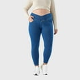 thumbnail image 4 of YDFCWXW Women's Plus Size Jeans Stretch Pull on Jegging Cross Over High Waist Legging Tummy Control Yoga Pants BU2, XXL, 4 of 6