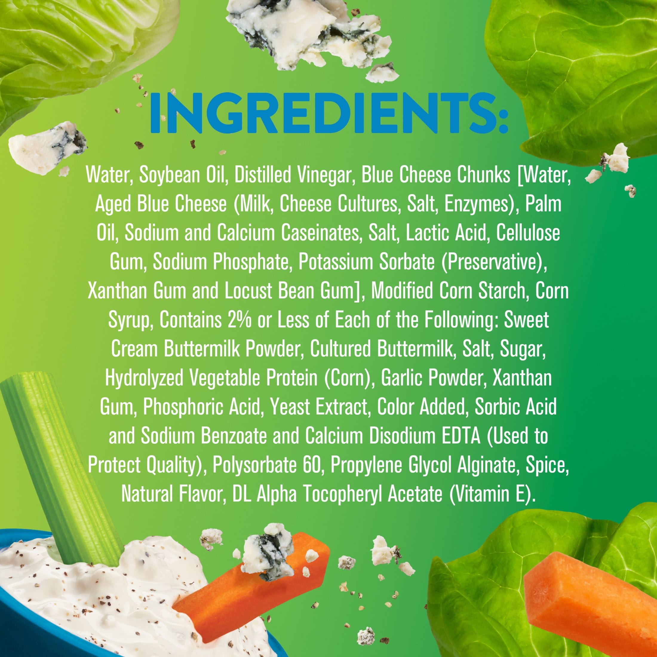 (3 pack) Wish-Bone Chunky Blue Cheese Salad Dressing, 24 fl oz