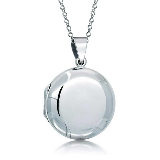 Bling Jewelry - Large Simple Dome Round Circle Photo Lockets For Women ...