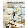 thumbnail image 5 of monTEK Quad Monitor Stand Mount, Fully Adjustable Desk Mount for 4 Screen up to 17”-32” and 22lbs Capacity Each Arm, Stable Monitor Arm with C Clamp and Grommet Base, VESA 75x75mm/100x100mm, 5 of 9