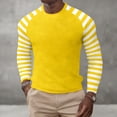 thumbnail image 3 of Striped Long Sleeve Crew Neck T-Shirt, Soft Cotton Spandex Basic Pullover for Daily Wear, 3 of 4