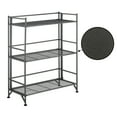 thumbnail image 3 of Convenience Concepts Xtra Storage 3 Tier Wide Folding Metal Shelf, Speckled Gray, 3 of 8