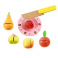 thumbnail image 2 of Juegos de comida de madera para niños, juguetes de rol, juego de corte, juguetes para cortar comida, juguetes para niños pequeños Frutas, 2 of 8