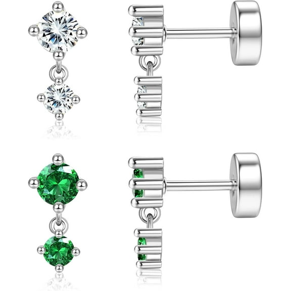 Earring Sets For Multiple Piercing Flat Back Stud Earrings Hypoallergenic Stainless Steel Earrings Dainty Cartilage Tragus Stud Earrings For Women[Z1]