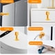 thumbnail image 3 of Riwesomey Tope de manija de puerta anticolisión de 5 piezas almohadilla de protección de bajo ruido ventosa gabinete hogar sala de estar Herramientas y ferretería Amarillo, 3 of 6