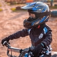 thumbnail image 2 of Casco ILM Youth Kids ATV Motocross B07 Azul/Plateado DOT, 2 of 7