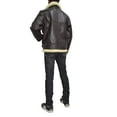 thumbnail image 3 of Tom Hardy Dunkirk Genuine Leather Jacket - Men's Fashion Shearling Fur Bomber Real Leather Coat Jacket Gift Fashion Party Winter (For Natural Chest Size 38" - 40"), 3 of 7