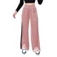thumbnail image 1 of Txlixc Pantalones de terciopelo de piernas anchas para mujeres, pantalones elásticos casuales de cintura alta y ancha Txlixc  moda, 1 of 4