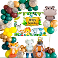 thumbnail image 1 of Decoración De Cumpleaños Jungla Animales, Verde, 1 of 5