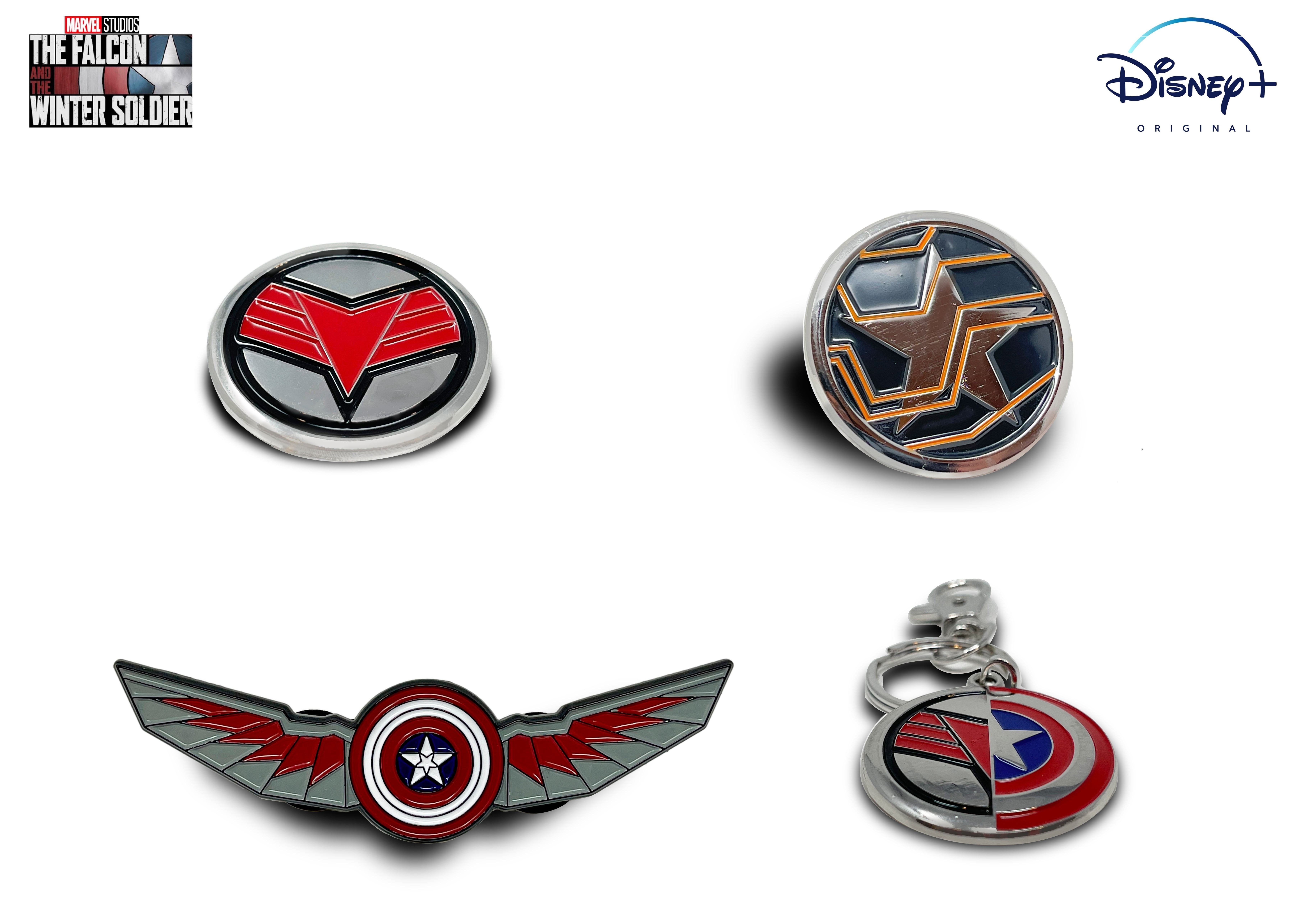 THE FALCON AND THE WINTER SOLDIER COMBO PACK PIN - The Official Marvel  Studios Disney Plus, Enamel Lapel Pin, 3-Pins - Walmart.com