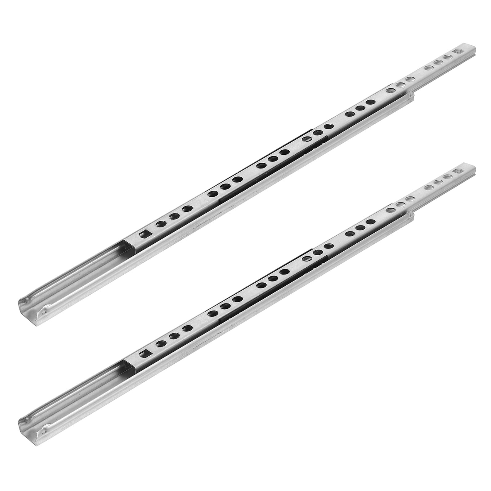 11-Inch Side Mount Ball Bearing Drawer Slides - 3-Section Telescoping, Soft-Close, Black, 2 Pack