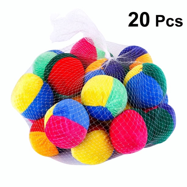 Shisuyan Ensemble de 20 Boules de Jonglage en Tissu Jouet Amusant pour Intérieur Extérieur pour Enfants (Couleur Aléatoire