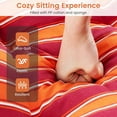 thumbnail image 5 of Patio Chaise Lounge Cushion, 72" x 22" x 4" Lounge Chair Cushion, Tufted Lounger Cushion with 4 String Ties, Thickened Waterproof and Oil-Proof, for Terrace, Poolside Outdoor Indoor (Red+Orange), 5 of 18