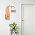 thumbnail image 5 of Unique Bargains Coat Rack Wall Mount Metal Wood Coat Hook for Hanging with 4 Hooks Gray, 5 of 7