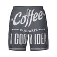 thumbnail image 4 of Lsque Mens Swim Trunks Coffee Is Always A Good Idea Pattern - Bathing Suit Compression Liner - Beach Swim Shorts Swimwear - (S-3XL) - Stretch Quick Dry -Medium, 4 of 9