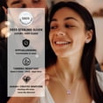 thumbnail image 3 of Bestyle Pear Birthstone Necklace for Women June Alexandrite Pure Sterling Silver Jewelry Birthday Graduation Gifts for Wife Daughter Mother, 3 of 9