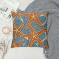 thumbnail image 2 of GOSMITH  Starfish Throw Pillow Covers Coastal Decoration for The Home Decorative Cushion Case Motif Pillowcase for Couch Sofa Square Orange, 2 of 5