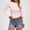 Pink 1, variant on Long Sleeve Shirts for Women Spring Fall Casual Crew Neck Crop Tops Fashion Slim Fit Going Out Stretchy Workout Y2k Blouses