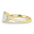 thumbnail image 2 of 2.00Ct Emerald Lab-Grown Diamond Engagement Ring, Round & Pear Side Accent, 14K Yellow Gold, US 7, 2 of 7