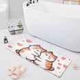 thumbnail image 7 of Hearts with Cats Bathroom Rug Non Slip Bathroom Mats Entry Door Soft Carpets for Kitchen Bedroom Living Room 39x20 inch, 7 of 7