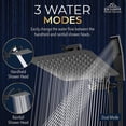 thumbnail image 6 of Exclusive Home Goods All Metal High Pressure Rainfall Shower Head with Handheld Shower Head Combo, 2.5 GPM 10" Matte Black, 6 of 7
