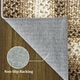 thumbnail image 5 of Area Rug - 2x4 Small, Machine Washable, Non Slip, Farmhouse Floor Cover, Braided Printed Rug, Rustic Carpet, Bohemian Accent for Living Room, Bedroom, Taupe, 5 of 7