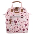 thumbnail image 2 of Baby Essentials Super Cooler Main Frame Dual Zipper Closure Diaper Bag Backpack Tote with Matching 6-Ply Changing Pad, Insulated Bottle Pocket and Stroller Straps in Floral Rose, 2 of 5